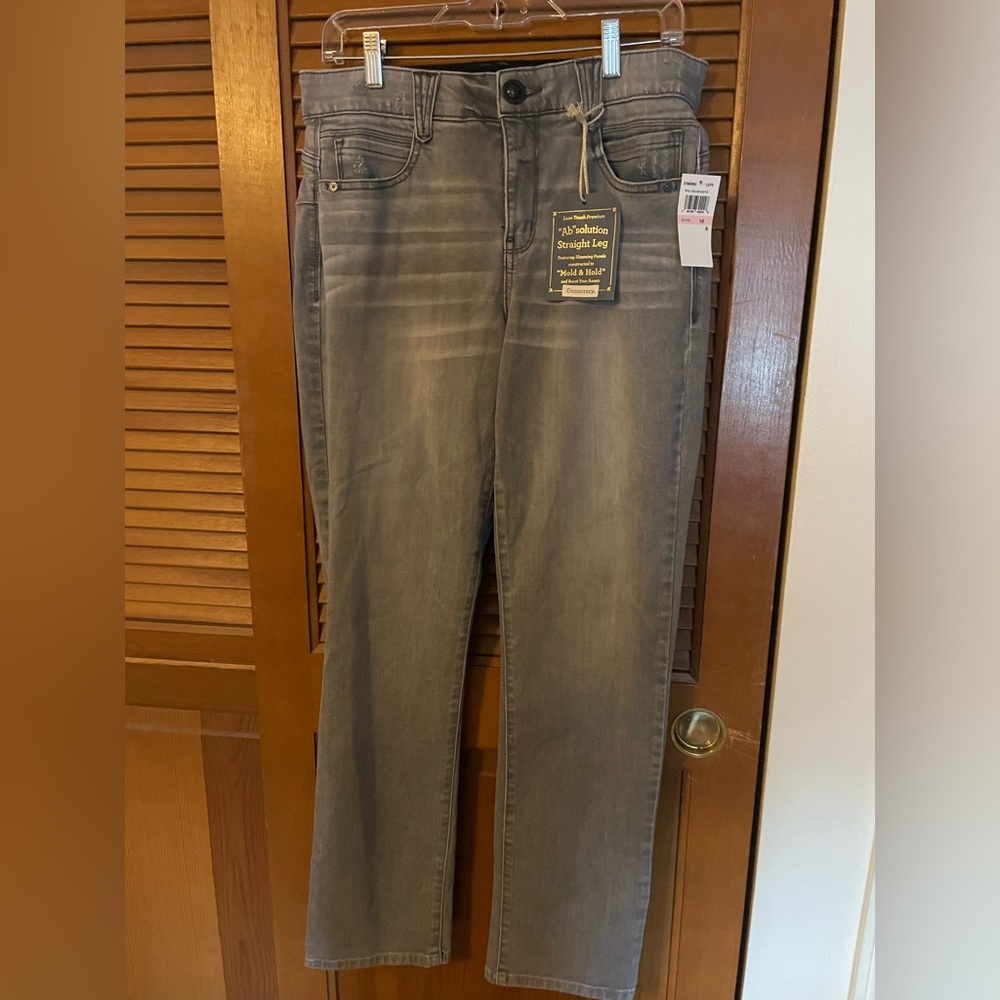 Democracy Women's Charcoal Straight Leg Jeans